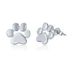Women paw leg dog - cat, earrings
