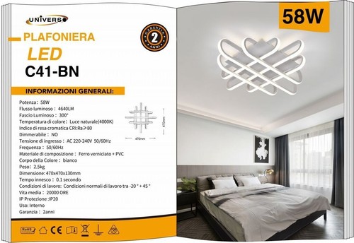 Plafoniera led universo - plafoniera,