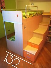 Letto a castello in legno rovere sbiancato - buone condizioni 