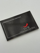 oiw officine italiane wrist watch warranty garanzia guarantee libretto booklet