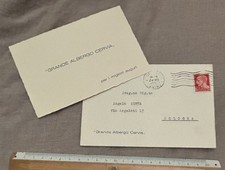 Cervia ( Ravenna ) grande albergo Cervia viale dei Mille - Busta Viaggiata 1934