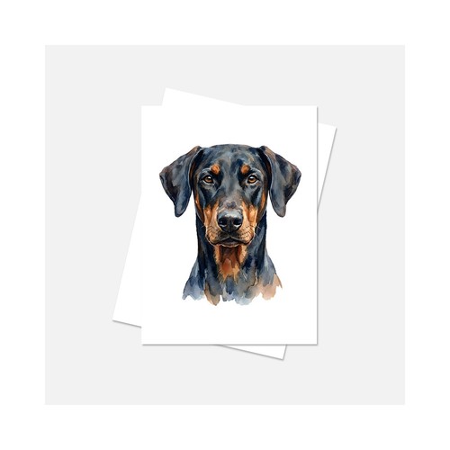 Doberman dobie dog notecard - doberman,
