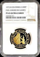 1971 ORO COLOMBIA 300 PESO 6°
