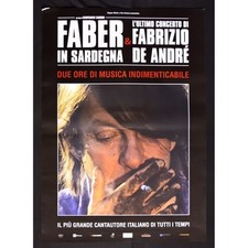 manifesto FABER FABRIZIO DE ANDRE' in sardegna caribou concerto gianfranco W62