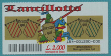 GRATTA E VINCI LOTTERIA LANCILLOTTO 000 LOTTO 164 ANNO 1999 VERGINE