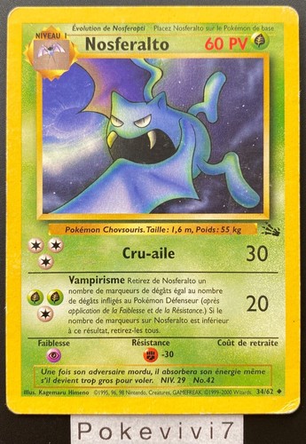 Carte pokemon nosferalto - nosferalto, 34/62