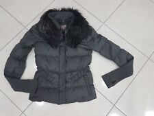 Giubbotto Gaudi grigio nero con pelliccia volpe piumino lana franchi elisabetta