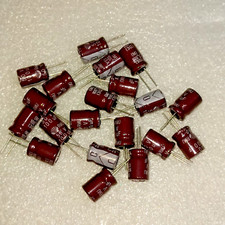 Condensatori 100uF 50V 105° Elettrolitici Verticali  p3,5mm D.8x12mm - 20pz