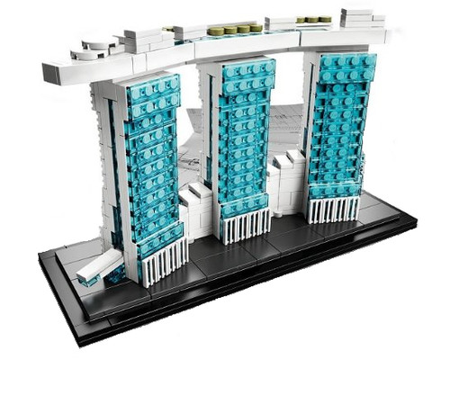 Lego architecture marina bay - lego,