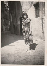 B2 - Foto Photo Fotografia Anni 40 - Donna Abito Estivo