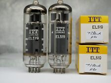 coppia EL519 6KG6 PLATINO ITT LORENZ NUOVI in scatola tubo Röhre ultra rari