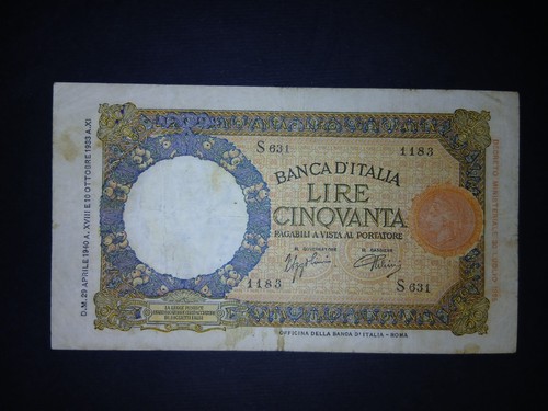 Lire lupa 1940 gius - 50,