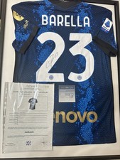 maglia inter originale Con Firma Di Nicolò Barella Certificata Coa r Autografia