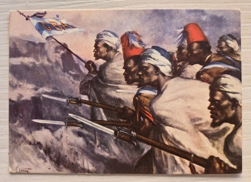 Cartolina coloniale gruppo - cartolina,