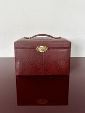 Portagioie Carpisa ecopelle Bordeaux effetto serpente interno in velluto beige