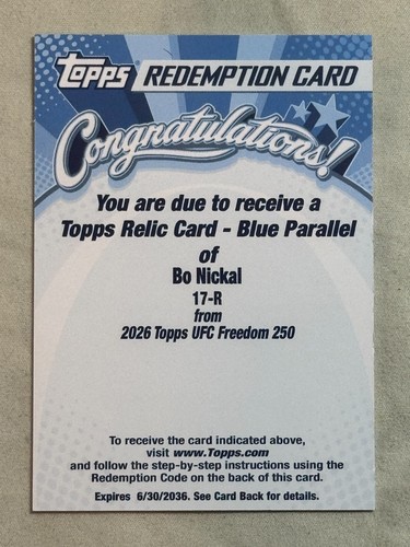 2026 topps ufc freedom 250 - 2026,
