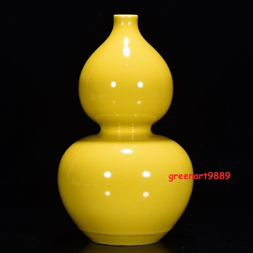 Vaso zucca smalto giallo