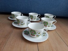 Set 6 tazze piattini fiori