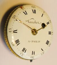 Movimento mandrino Vauchez a Paris 1780 con quadrante e lancette 30mm difettoso