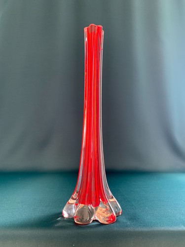 Vaso vetro rosso vintage - vetro, vintage/