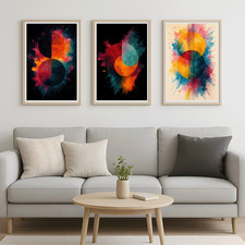 Poster Arte Astratta Set di 3