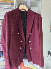 GIACCA SARTORIALE ROSSI DOPPIOPETTO ROSSA E TRAMA NERA