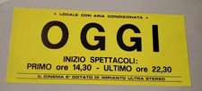 Cartello locandine cinema OGGI
