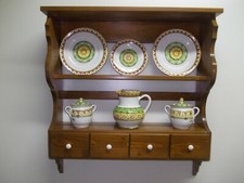 PIATTAIA A MURO  MENSOLA COLORE MARCA TAGLIA CASA CUCINA ARREDO  LEGNO PIATTI