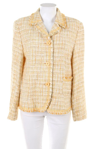 Blazer bianca arancione - blazer,