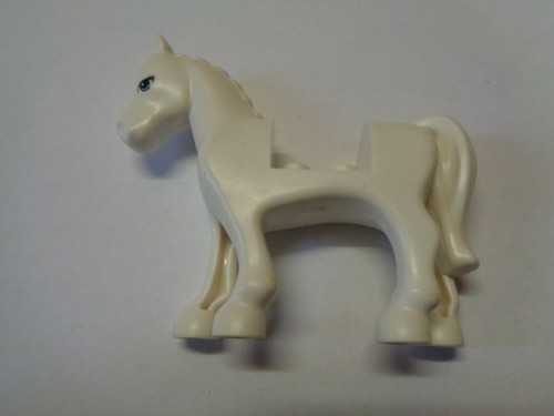 Lego white horse - white, cutout