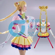 Costume cosplay Anime Sailor Moon Cos Tsukino Usagi uniforme vestito parrucca 