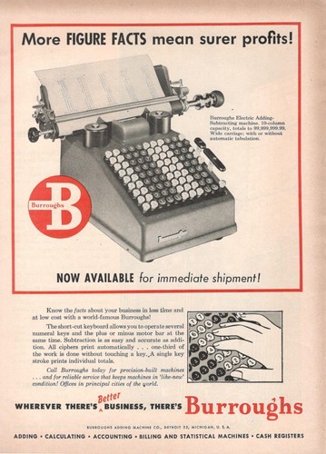 Burroughs calcolatrice - burroughs,