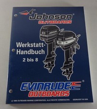 Manuale Officina Johnson/Evinrude Motore-Barca 2 2,3 3,3 3 4 5 6 8 Cv Di 1995