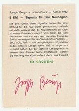 JOSEPH BEUYS - orig. Autografo