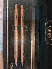 Penna a sfera Cross 1/20, oro 14k riempita e matita 0,5 mm made in USA nuova