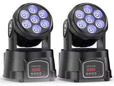 2pz Moving Head LED 7x15W RGBW Beam Wash DJ DMX512 Testa mobile dj party