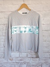 Felpa donna Desigual felpa pullover taglia M 38 grigio glitter