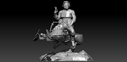 Scout trooper speeder - speeder, bike