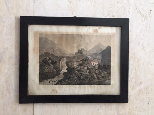 Antica stampa con cornice - antica,