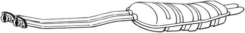 Silenziatore posteriore bosal - silenziatore,