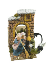 Donna che Spazza in Movimento