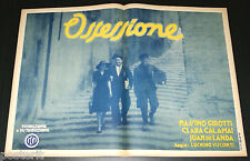 manifesto 1/2F film OSSESSIONE Luchino Visconti Girotti Calamai De Landa 1943
