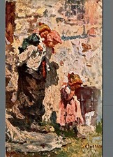 Aosta Cogne , dipinto L. Bazzaro F. piccolo non spedita