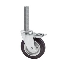 Ruota AVO 103BI 200x50 in gomma girevole + freno con perno trabattelli ponteggi