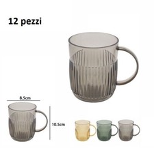 x Set 12 Pezzi Tazze Bicchieri