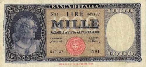Italia banconota repubblica - italia,