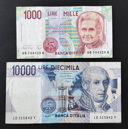 Italy banknotes 1984 1990 - italy,