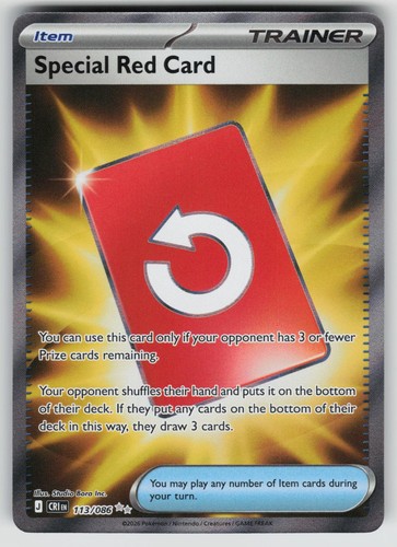 Special red card 113 - red, ultra