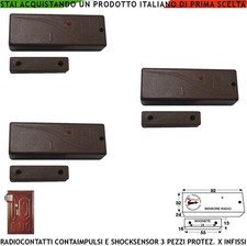 Sensore Sismico e Magnetico Radio Fr. 433,92 MHz Lysa Sydra GSM Antifurto 3 Pez.