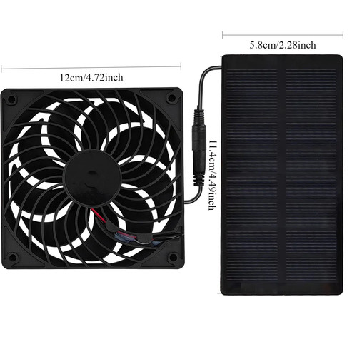 Ventola solare 12v - 12v, con
